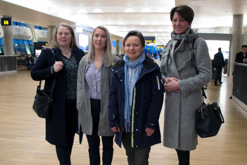 Astrid Brokke (t.v.), Ida-Elise Asplund, Natalia Kononova og Wenche Jakobsen er blant de som reiser til Alaska fra UiT denne uka. 